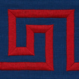 Schumacher Plato Tape Navy And Red Trim