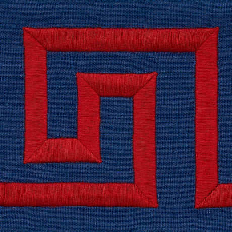 Schumacher Plato Tape Navy And Red Trim