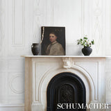 Schumacher Swedish Manor Panel A White Wallpaper