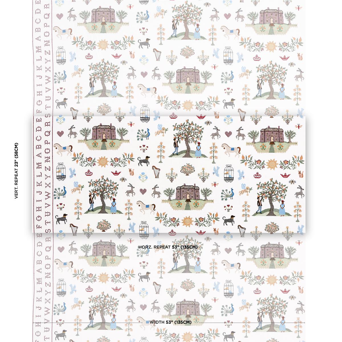 Schumacher Merrifield Sampler Document Fabric