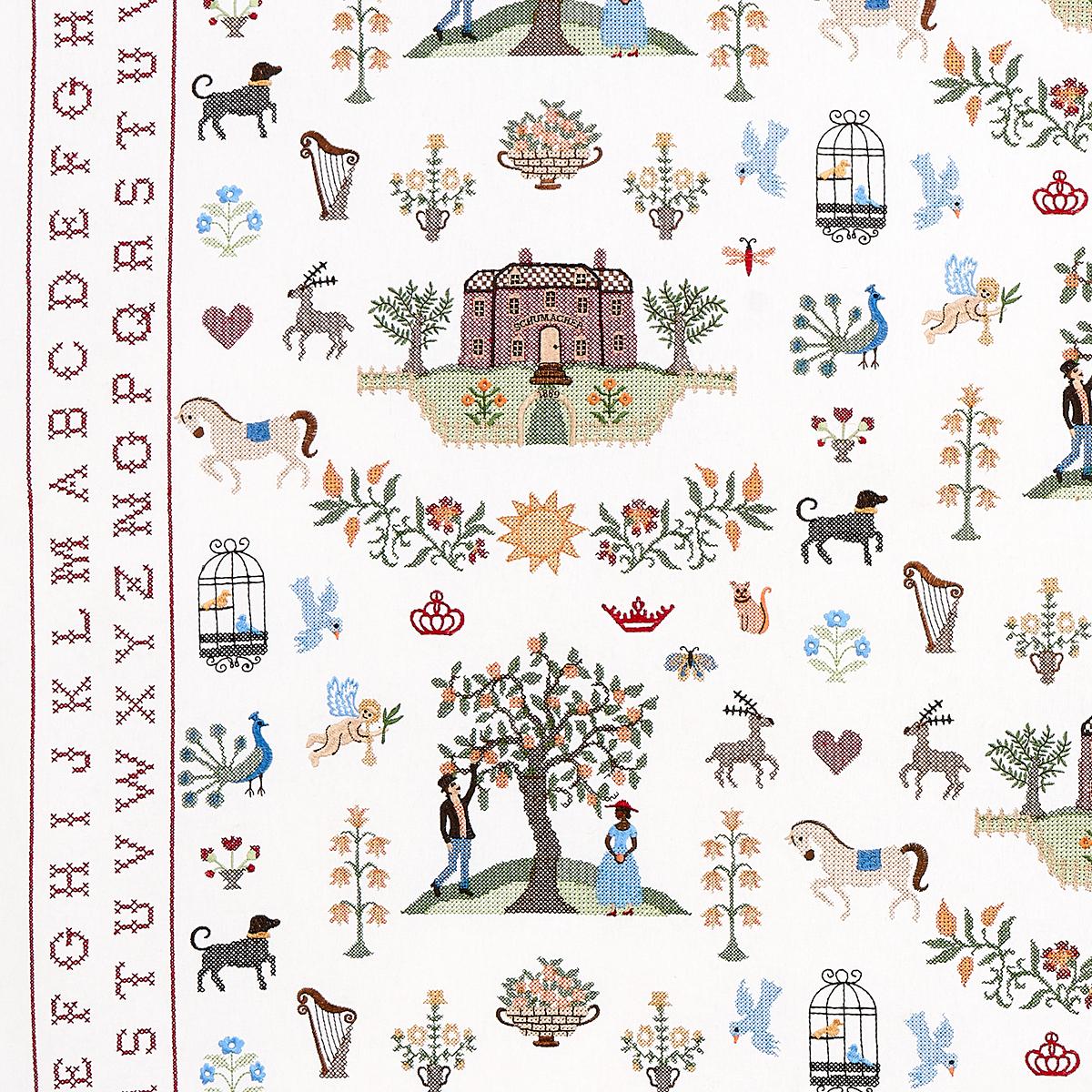 Schumacher Merrifield Sampler Document Fabric
