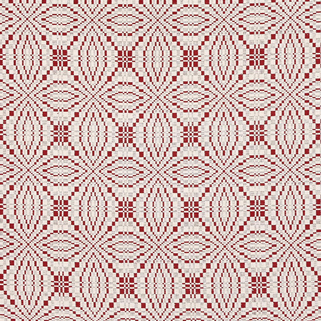 Schumacher Francestown Coverlet Crimson Fabric