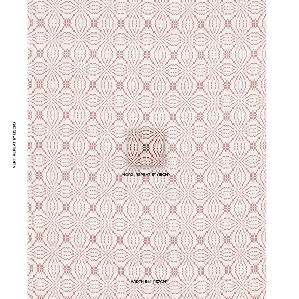 Schumacher Francestown Coverlet Crimson Fabric