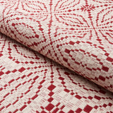 Schumacher Francestown Coverlet Crimson Fabric