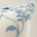 Schumacher Cornflower 14" x 14" Raleigh Crewel Embroidery Pillow A
