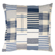 Schumacher Indigo 22" x 22" Carlisle Patchwork Pillow