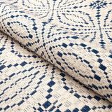 Schumacher Francestown Coverlet Navy Fabric