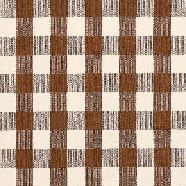 Schumacher Dutton Buffalo Check Coffee Fabric