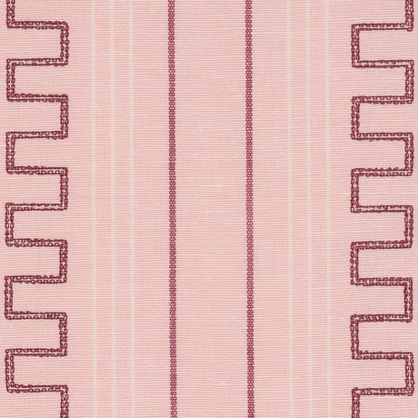 Schumacher Greco Stripe Pink Fabric