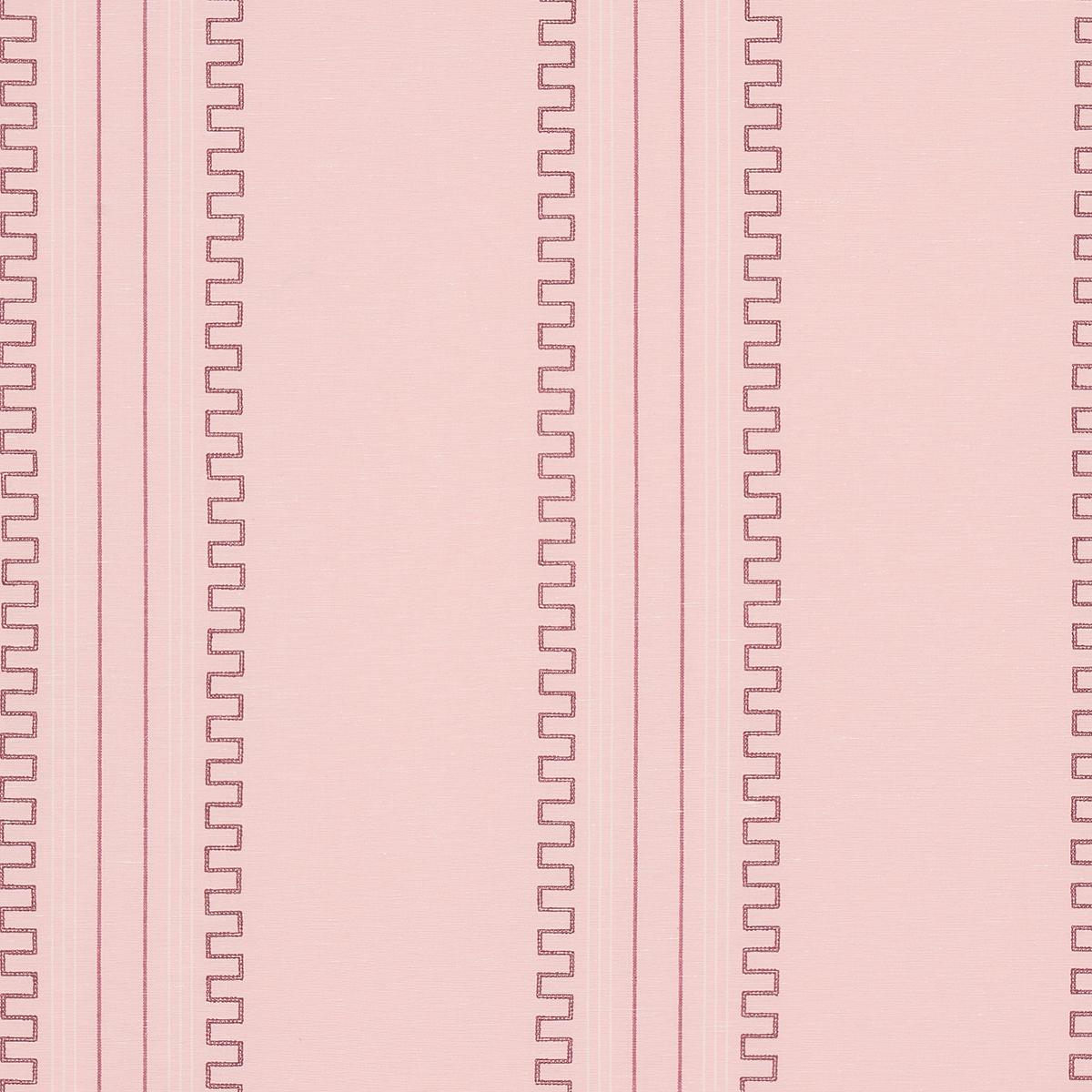 Schumacher Greco Stripe Pink Fabric