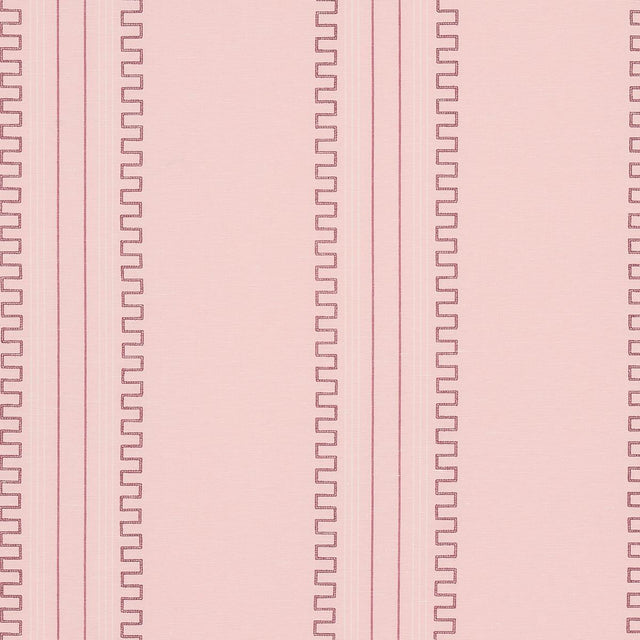 Schumacher Greco Stripe Pink Fabric