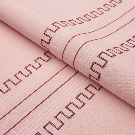 Schumacher Greco Stripe Pink Fabric