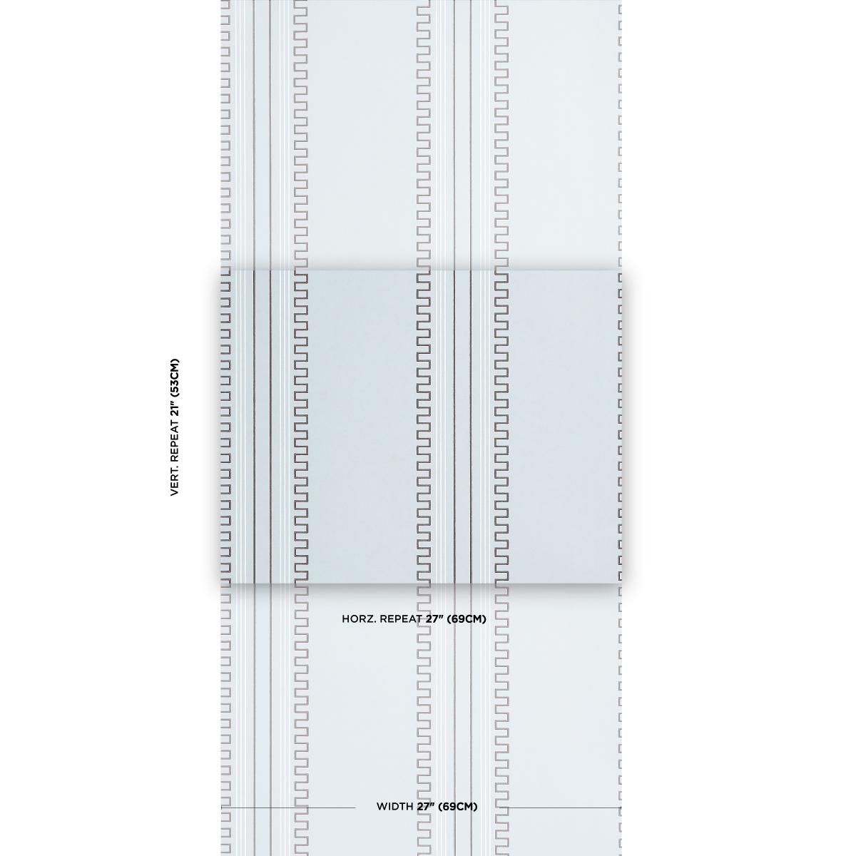 Schumacher Greco Stripe Sky Wallpaper