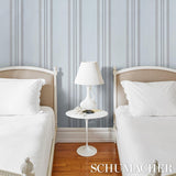 Schumacher Greco Stripe Sky Wallpaper
