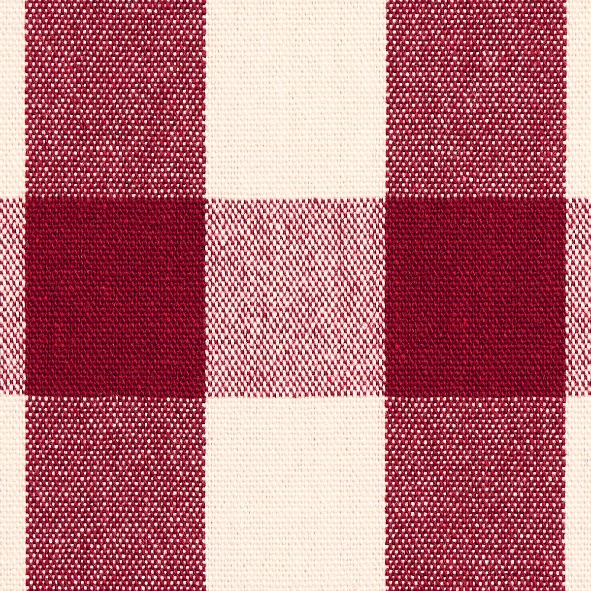 Schumacher Dutton Buffalo Check Crimson Fabric