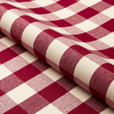 Schumacher Dutton Buffalo Check Crimson Fabric