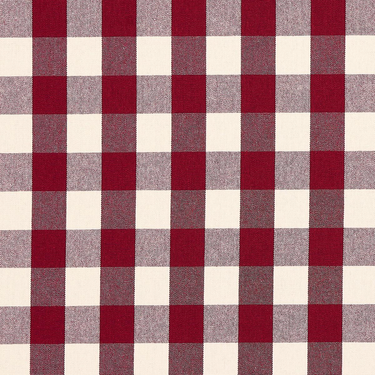 Schumacher Dutton Buffalo Check Crimson Fabric