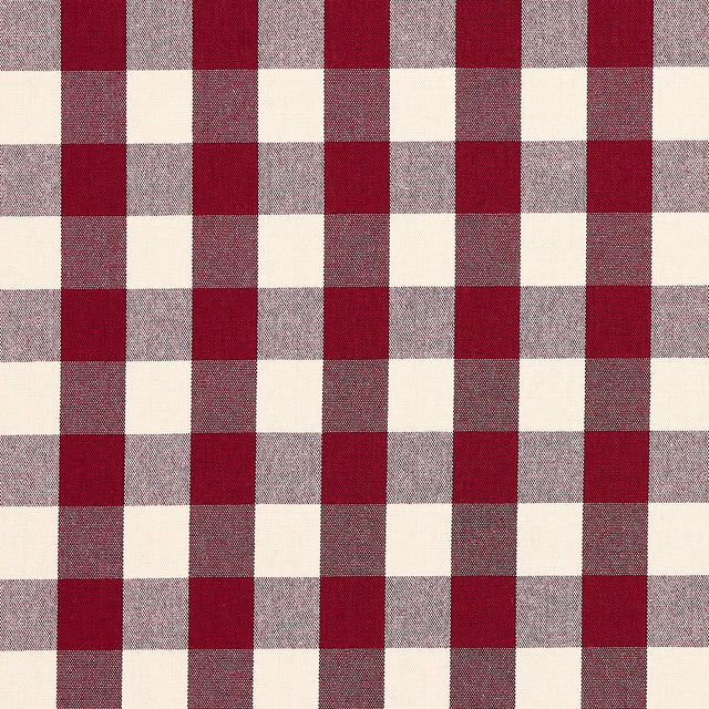 Schumacher Dutton Buffalo Check Crimson Fabric
