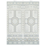 Schumacher Shell Grotto Panel A Seafoam Wallpaper