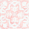 Schumacher Azulejos Pink Wallpaper