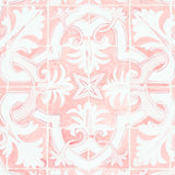 Schumacher Azulejos Pink Wallpaper