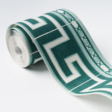 Schumacher Azulejos Border Emerald Wallpaper