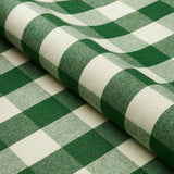 Schumacher Dutton Buffalo Check Emerald Fabric