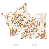 Schumacher Autumn 14" x 14" Raleigh Crewel Embroidery Pillow B