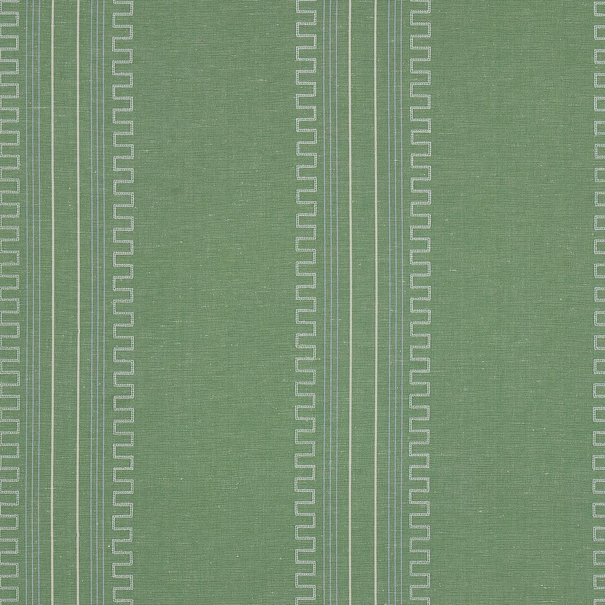 Schumacher Greco Stripe Green Fabric