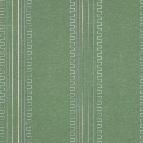 Schumacher Greco Stripe Green Fabric