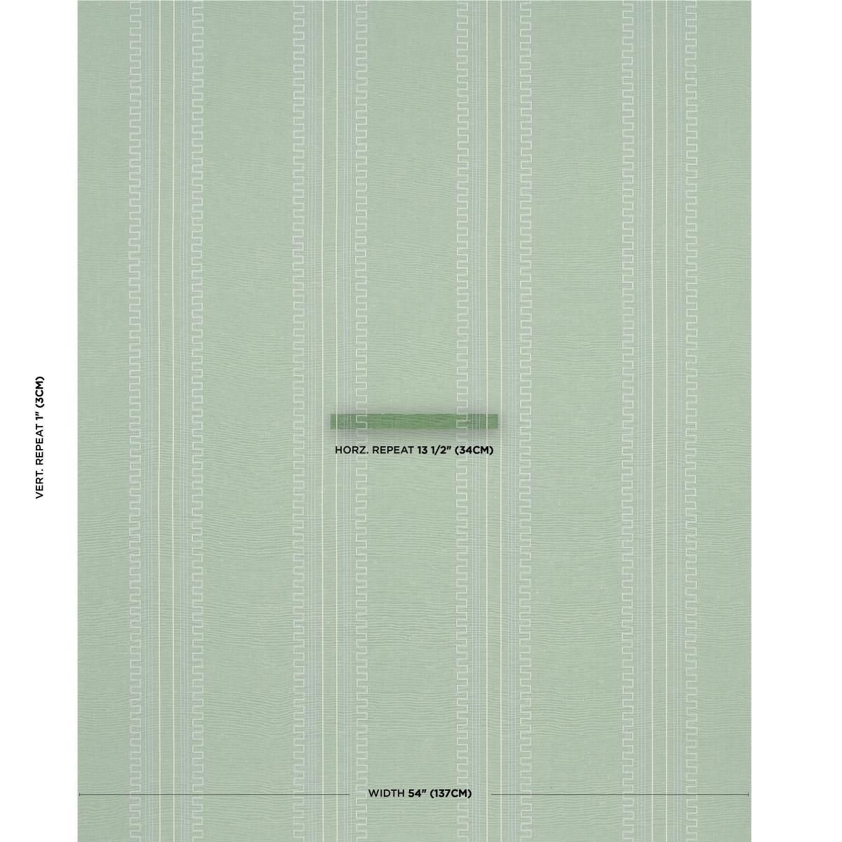 Schumacher Greco Stripe Green Fabric