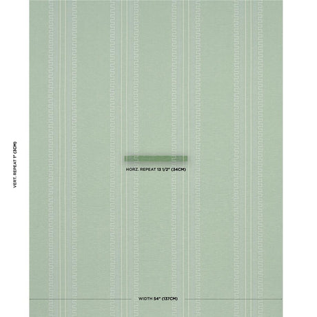 Schumacher Greco Stripe Green Fabric