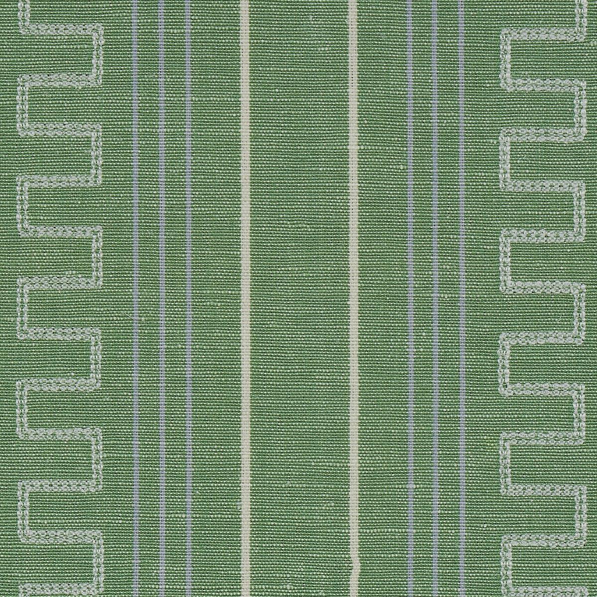 Schumacher Greco Stripe Green Fabric
