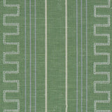 Schumacher Greco Stripe Green Fabric