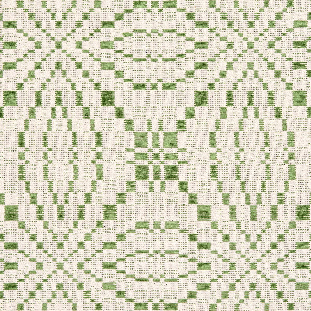 Schumacher Francestown Coverlet Leaf Fabric