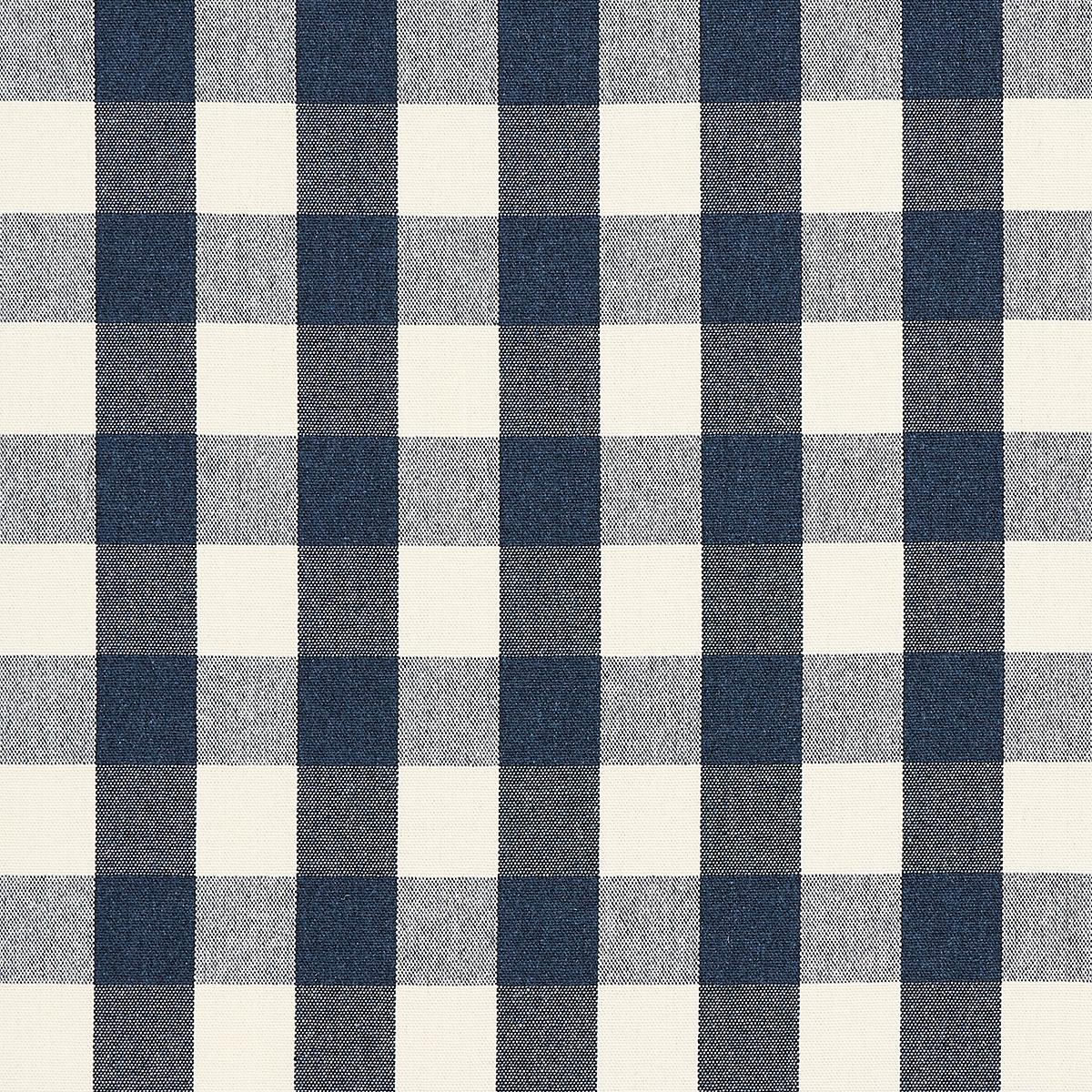 Schumacher Dutton Buffalo Check Navy Fabric