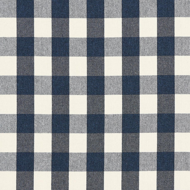 Schumacher Dutton Buffalo Check Navy Fabric