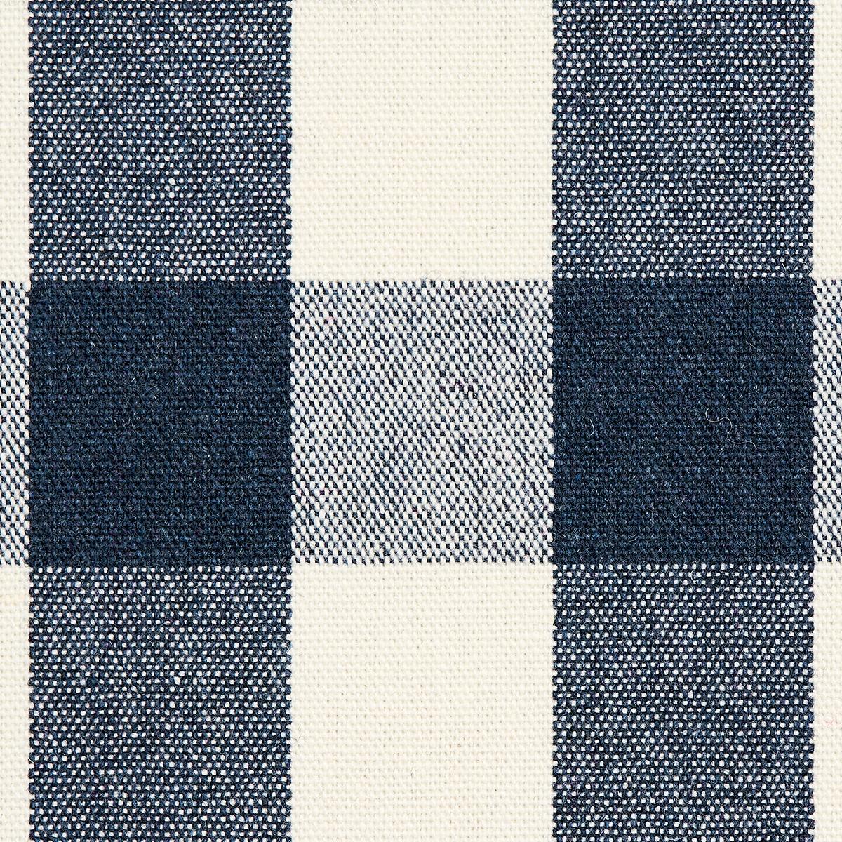 Schumacher Dutton Buffalo Check Navy Fabric