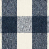 Schumacher Dutton Buffalo Check Navy Fabric