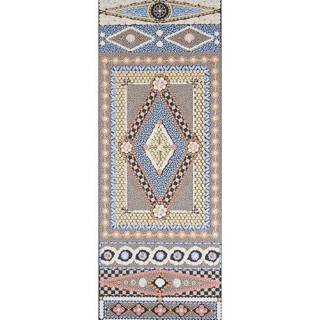 Schumacher Shell Grotto Panel B Onyx Multi Wallpaper