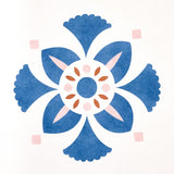 Schumacher Willard House Stencil Blue Wallpaper