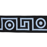 Schumacher Plato Tape Black And Sky Trim