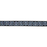 Schumacher Plato Tape Black And Sky Trim