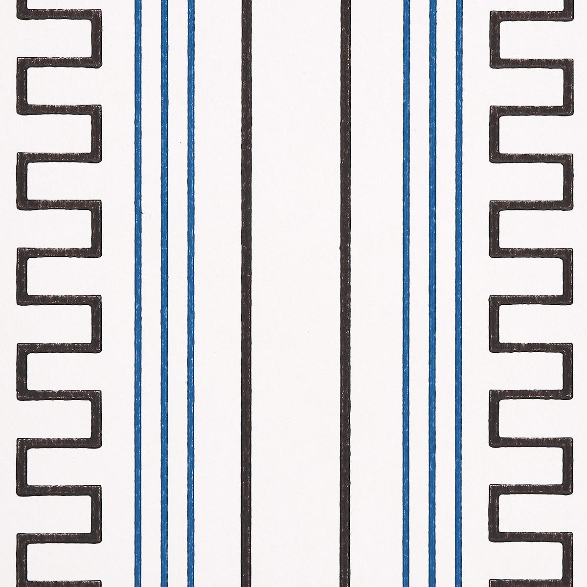 Schumacher Greco Stripe Ivory Wallpaper