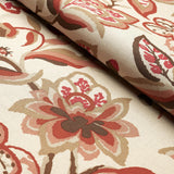 Schumacher Alexandra Vine Linen Natural & Spice Fabric