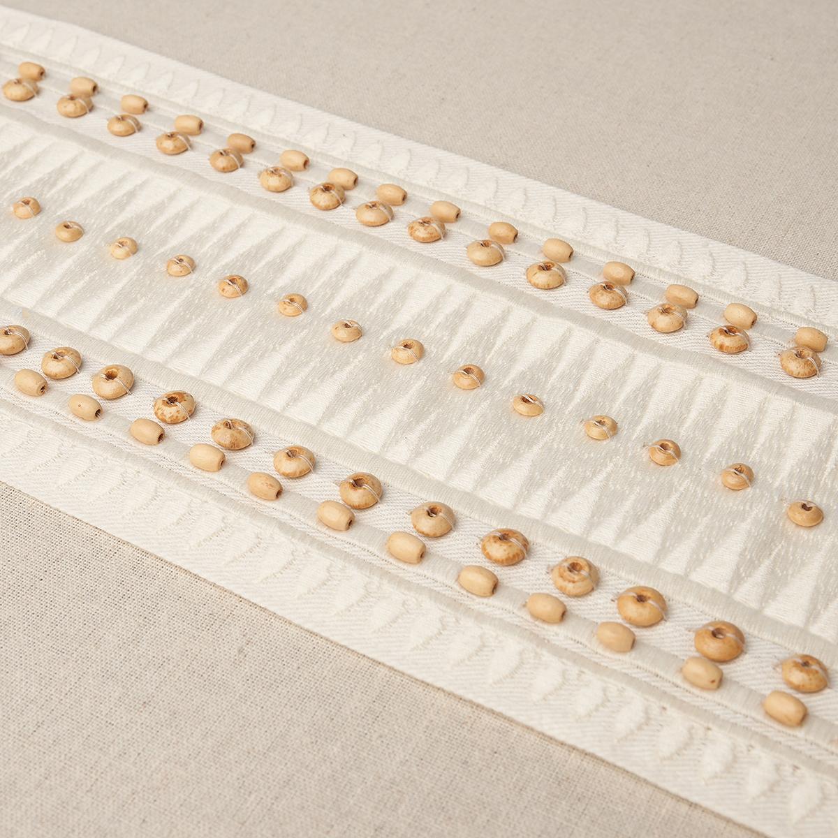Schumacher Tahiti Tape Ivory Trim