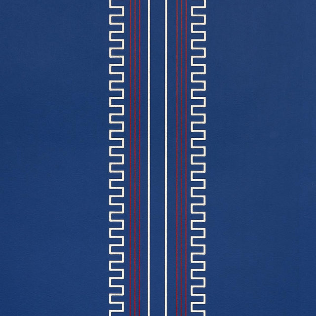 Schumacher Greco Stripe Navy Wallpaper