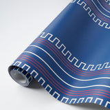 Schumacher Greco Stripe Navy Wallpaper