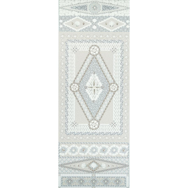 Schumacher Shell Grotto Panel B Seafoam Wallpaper