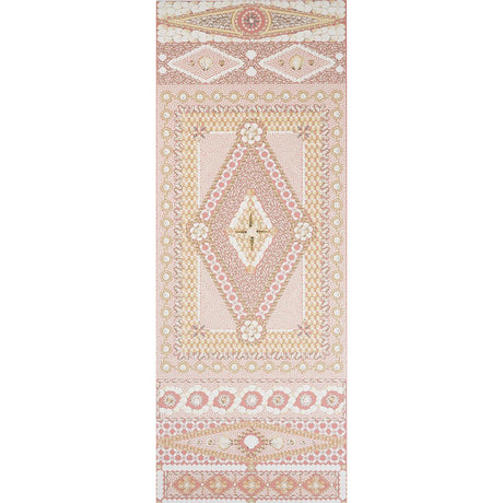 Schumacher Shell Grotto Panel B Coral Wallpaper